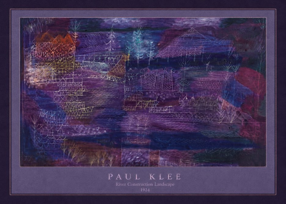 Paul Klee River Construction Landscape No4 - Póster