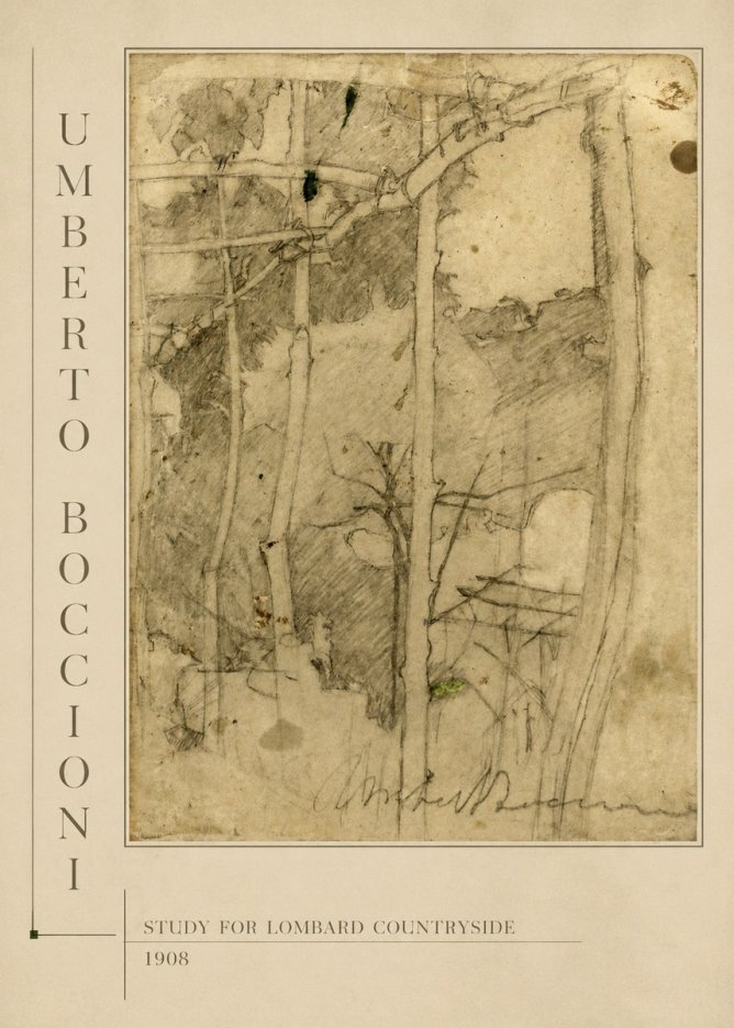 Umberto Boccioni Study for Lombard Countryside No4 - Póster
