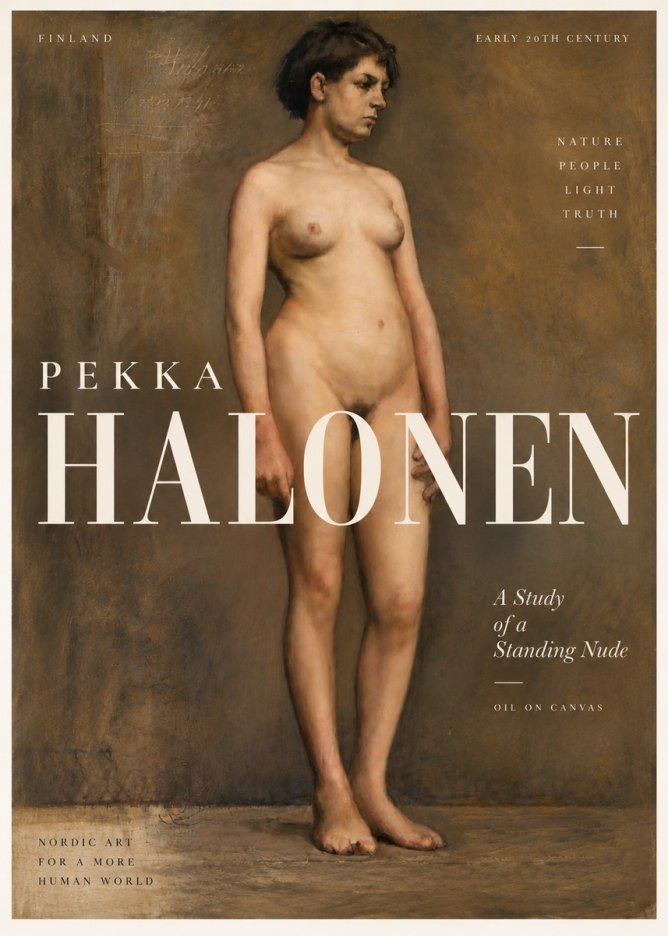 Pekka Halonen A Study of a Standing Nude No4 - Póster