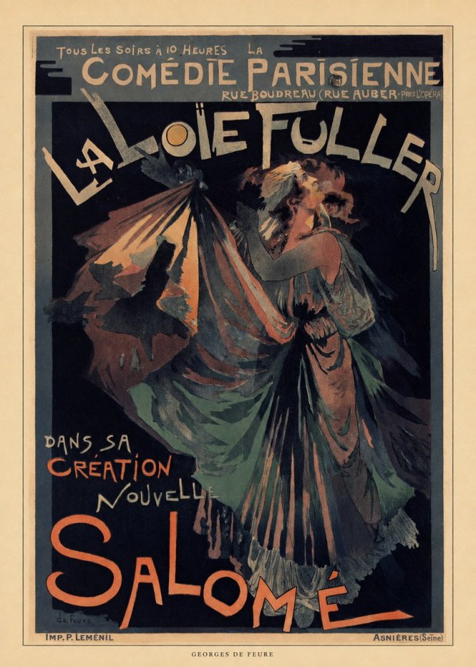 Georges de Feure La Loïe Fuller - Salomé III No6 - Póster