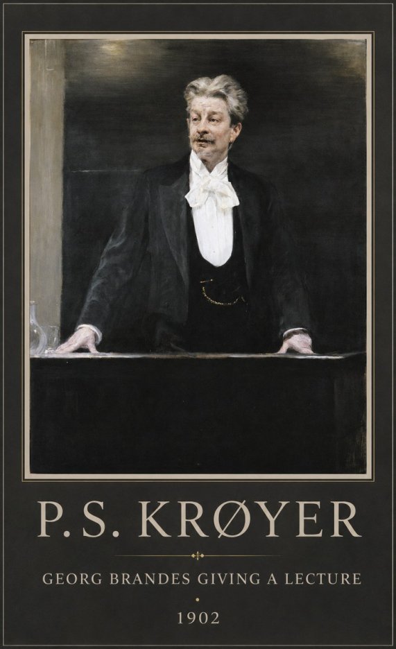 P.S. Krøyer Georg Brandes Giving a Lecture No1 - Póster