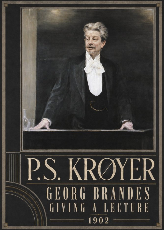 P.S. Krøyer Georg Brandes Giving a Lecture No3 - Póster
