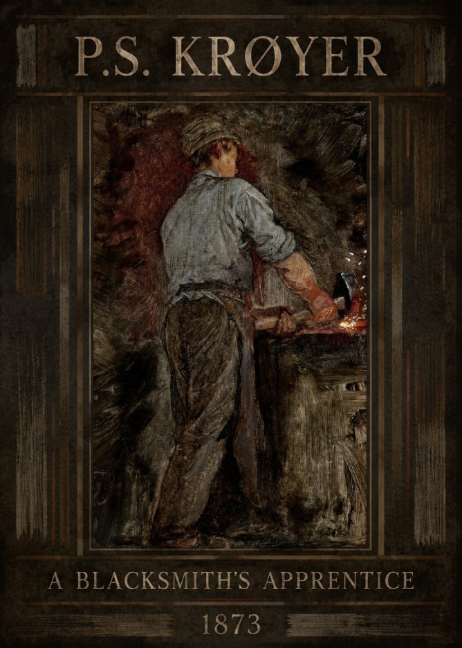 P.S. Krøyer A Blacksmith's Apprentice No1 - Póster