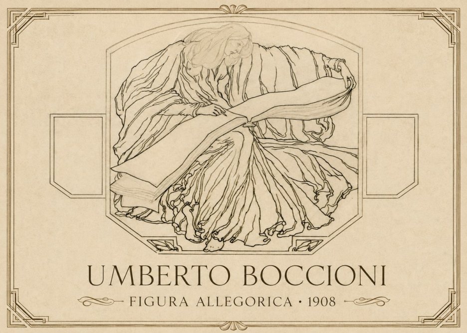 Umberto Boccioni Figura Allegorica No1 - Póster