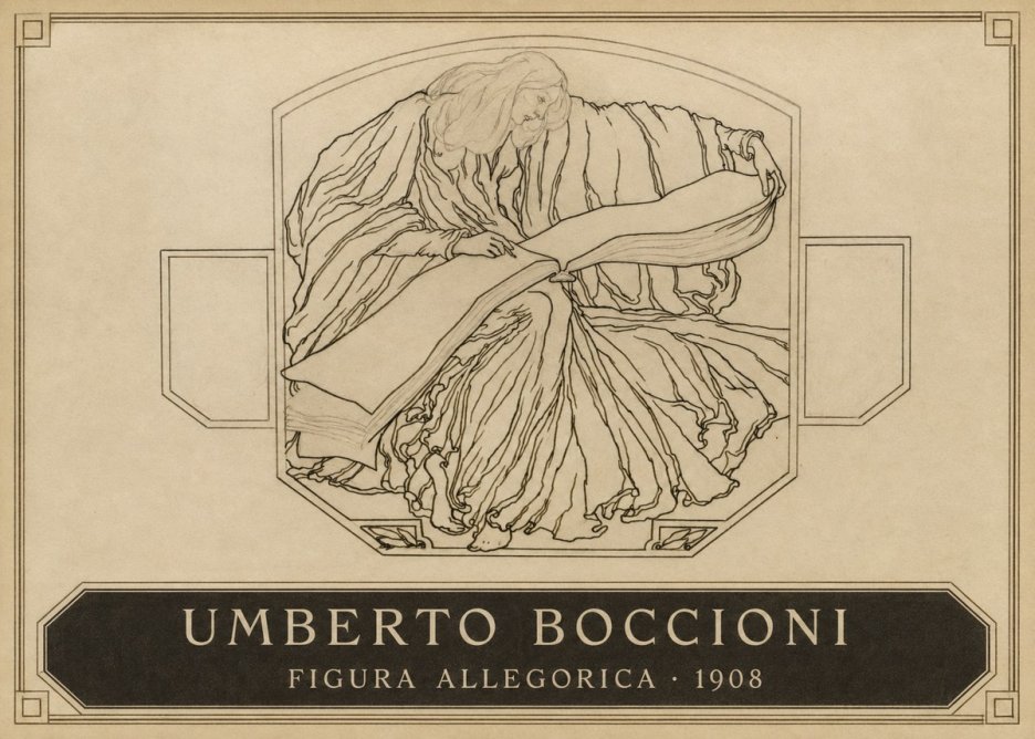 Umberto Boccioni Figura Allegorica No3 - Póster