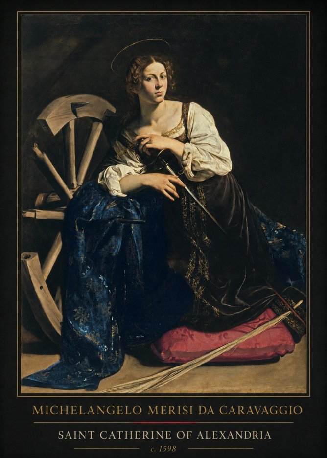 Michelangelo Merisi da Caravaggio Saint Catherine of Alexandria II No1 - Póster