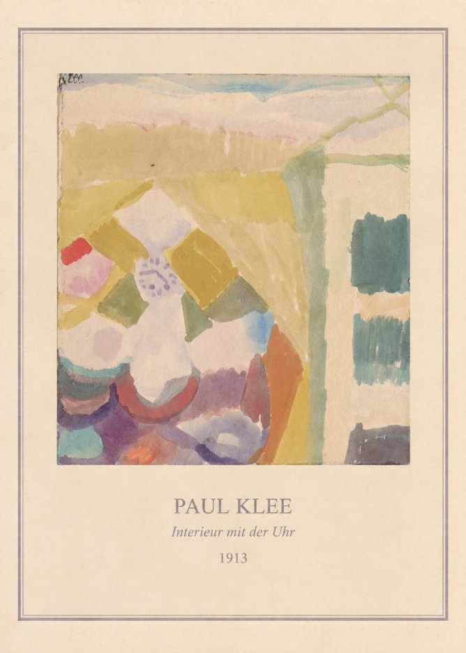 Paul Klee Interieur Mit Der Uhr I No3 - Póster