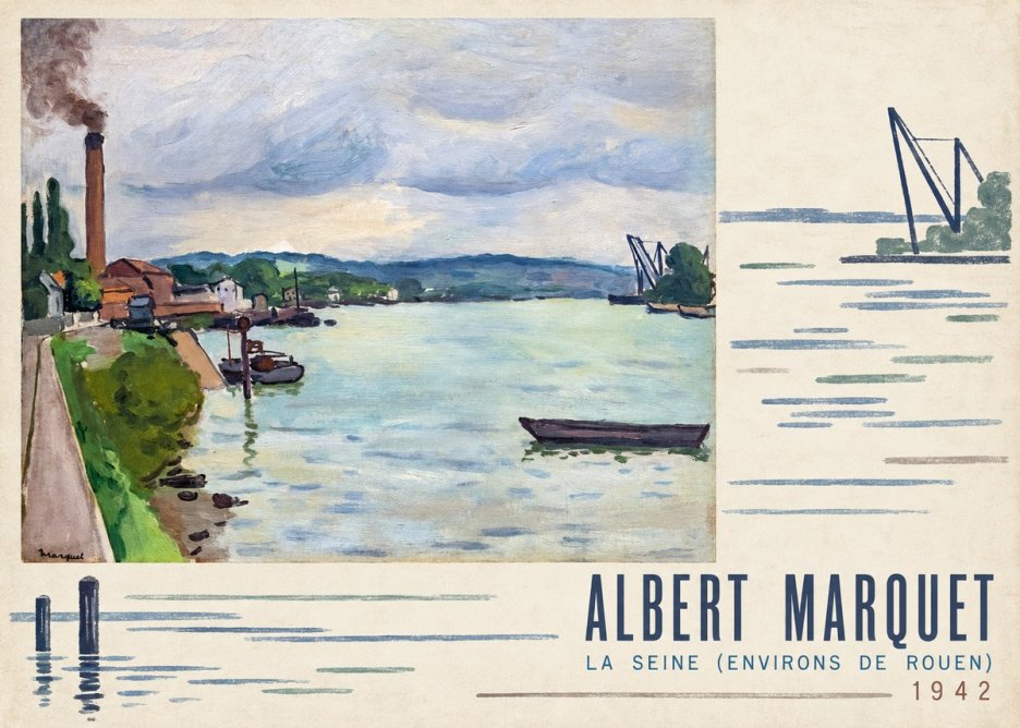 Albert Marquet La Seine (Environs De Rouen) No4 - Póster