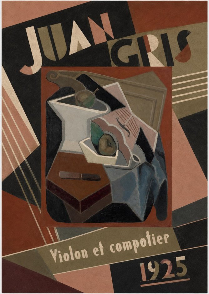 Juan Gris Violon Et Compotier No4 - Póster
