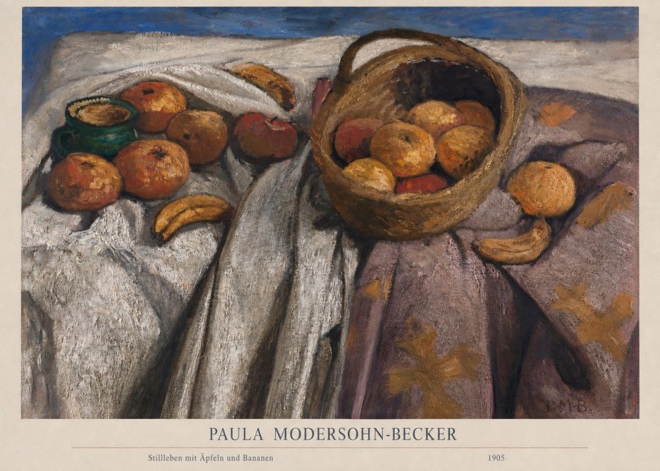 Paula Modersohn-Becker Stillleben Mit Äpfeln Und Bananen No6 - Póster