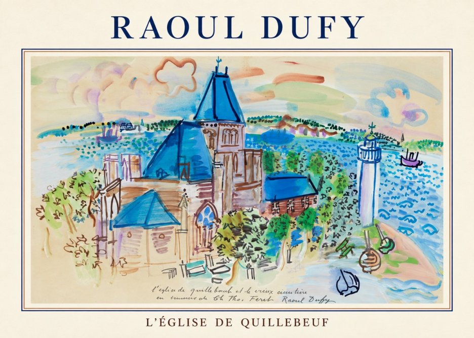 Raoul Dufy L'église De Quillebeuf No4 - Póster