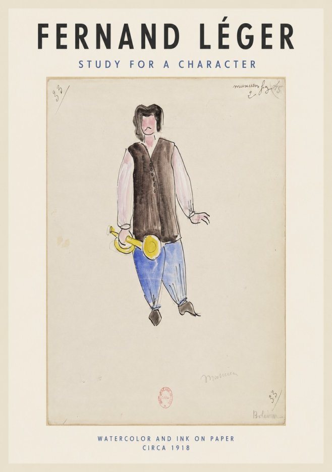 Fernand Léger Study for a Character I No1 - Póster