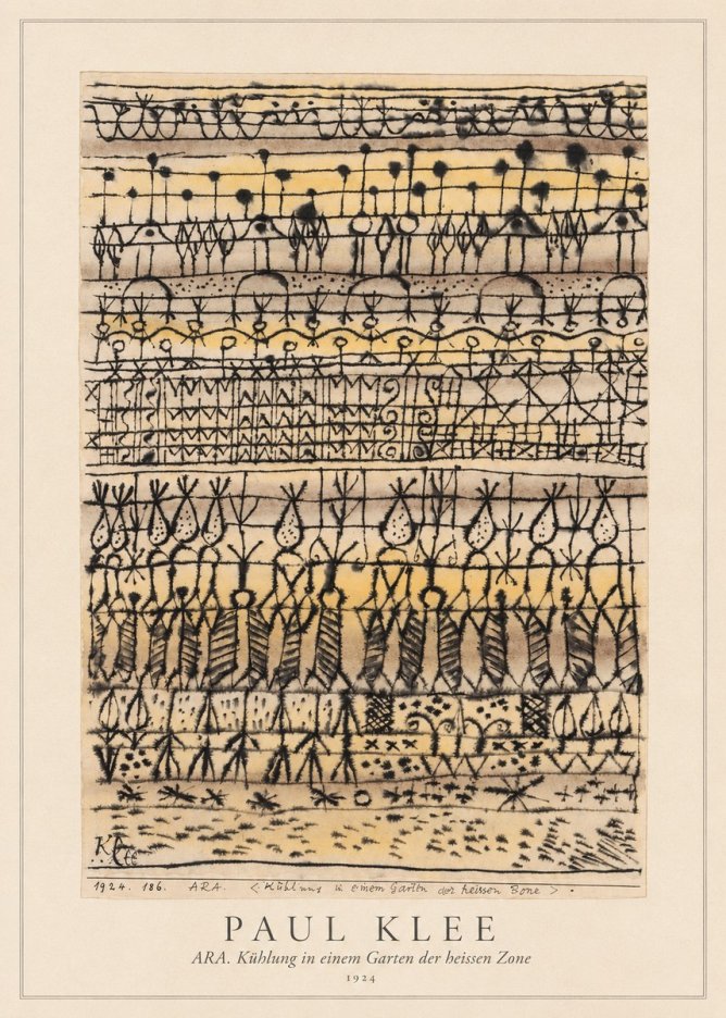 Paul Klee Ara. Kühlung in Einem Garten Der Heissen Zone No4 - Póster
