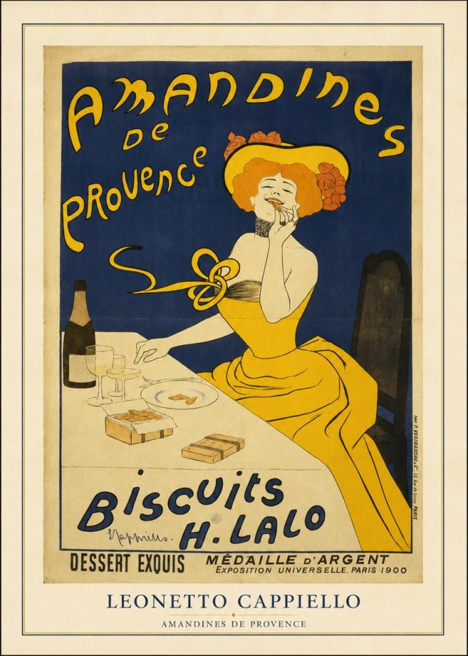 Leonetto Cappiello Amandines De Provence Biscuits H. Lalo III No4 - Póster