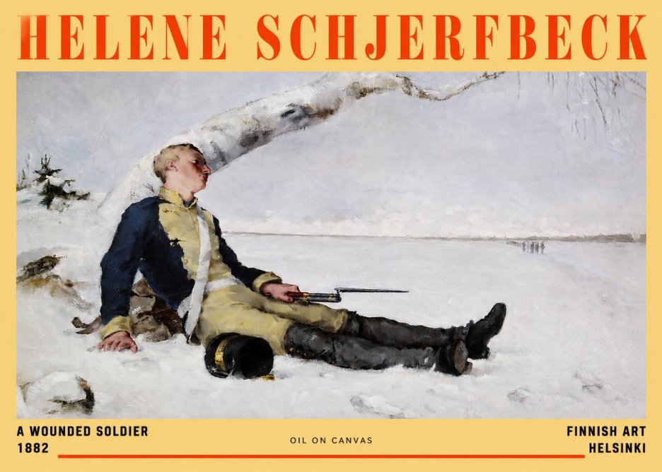 Helene Schjerfbeck A Wounded Soldier (1882) No2 - Póster
