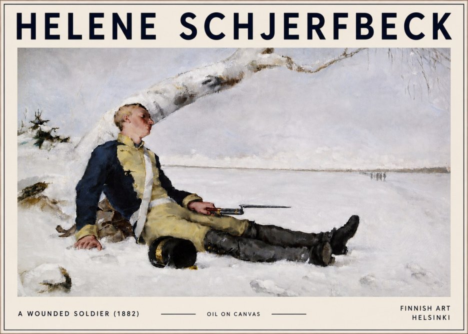 Helene Schjerfbeck A Wounded Soldier (1882) No6 - Póster