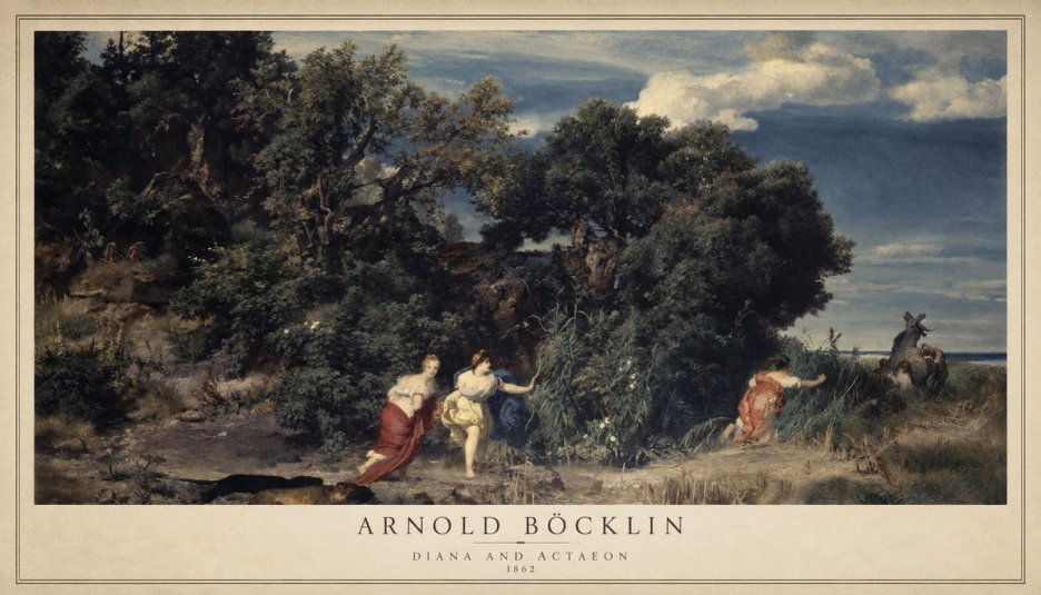 Arnold Böcklin Dianas Jagd No3 - Póster