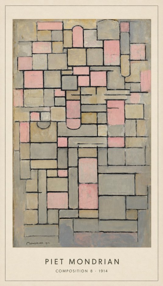 Piet Mondrian Composition 8 No4 - Póster
