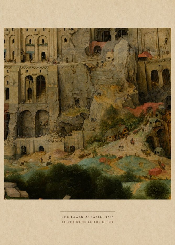 Pieter Bruegel The Tower of Babel XVII No6 - Póster