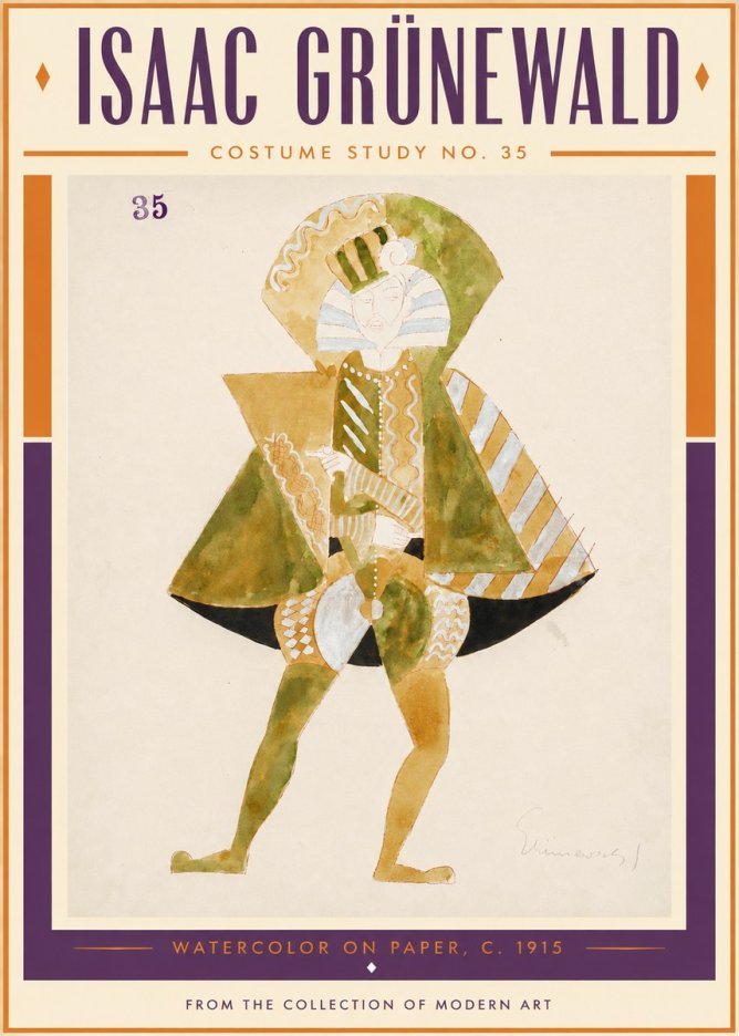 Isaac Grünewald Costume Study No. 35 No2 - Póster