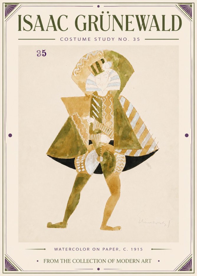 Isaac Grünewald Costume Study No. 35 No4 - Póster