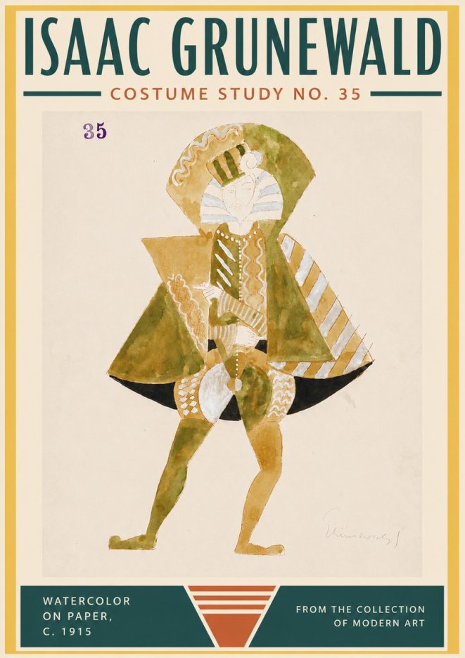 Isaac Grünewald Costume Study No. 35 No5 - Póster