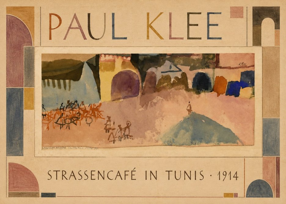 Paul Klee Strassencafé in Tunis · 1914 No1 - Póster