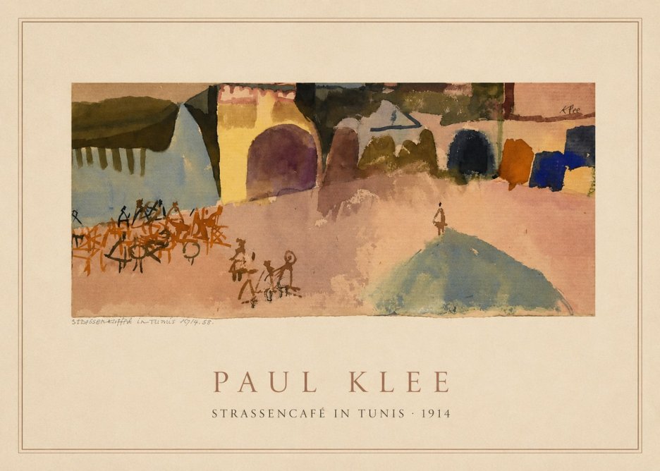 Paul Klee Strassencafé in Tunis · 1914 No4 - Póster