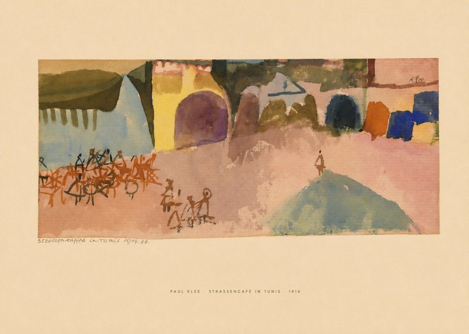 Paul Klee Strassencafé in Tunis · 1914 No6 - Póster