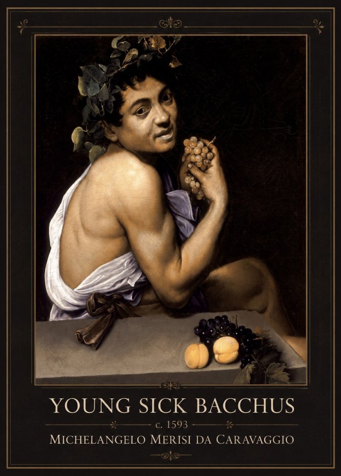 Michelangelo Merisi da Caravaggio Young Sick Bacchus No1 - Póster