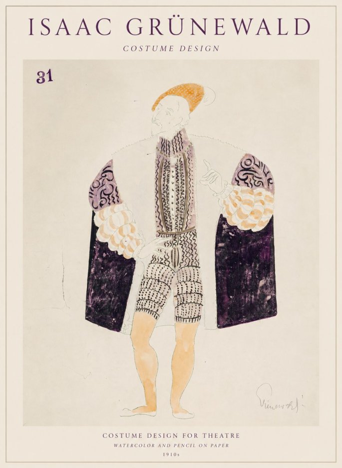 Isaac Grünewald Costume Design for Theatre No1 - Póster