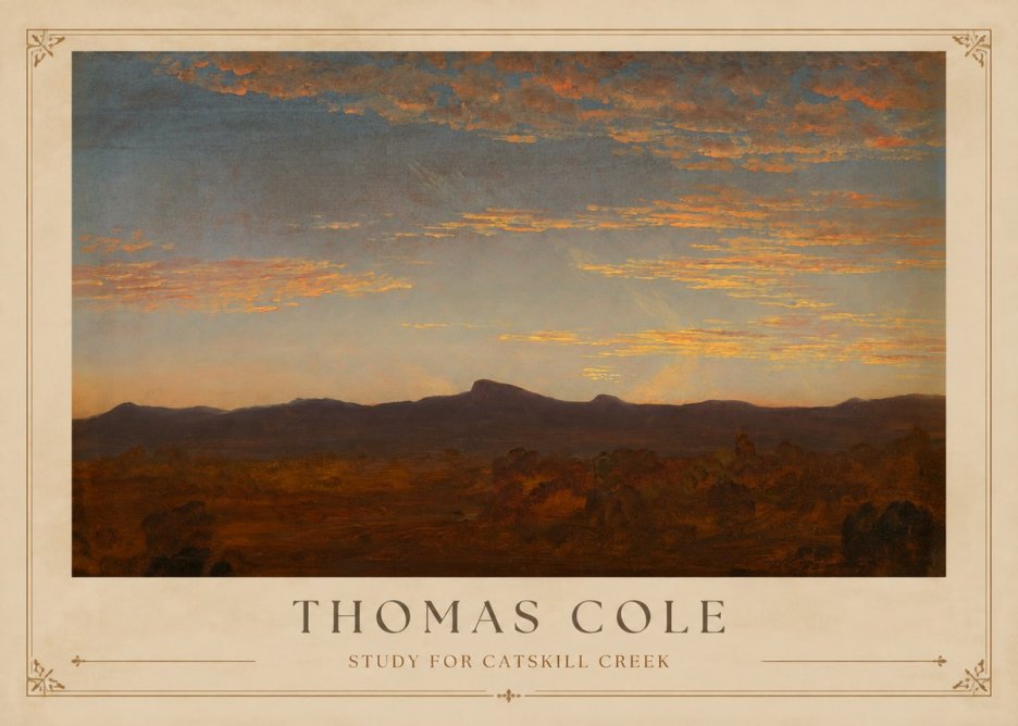 Thomas Cole Study for Catskill Creek II No1 - Póster