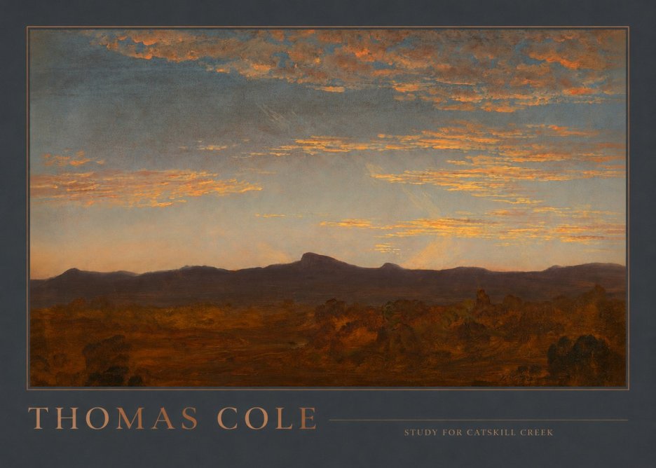Thomas Cole Study for Catskill Creek II No2 - Póster