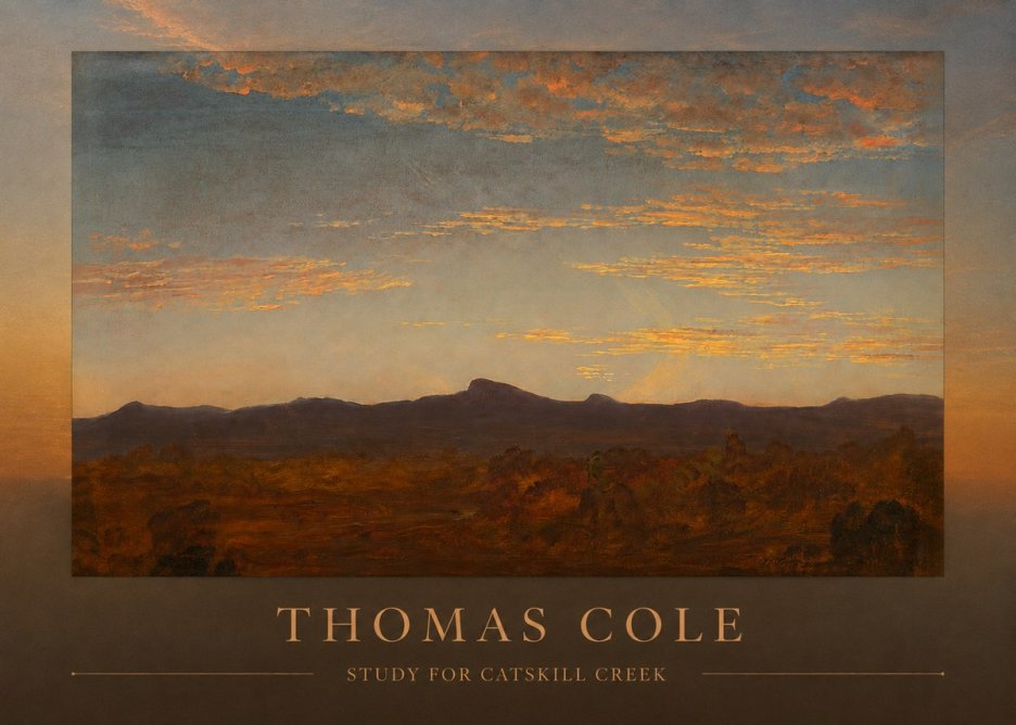 Thomas Cole Study for Catskill Creek II No3 - Póster