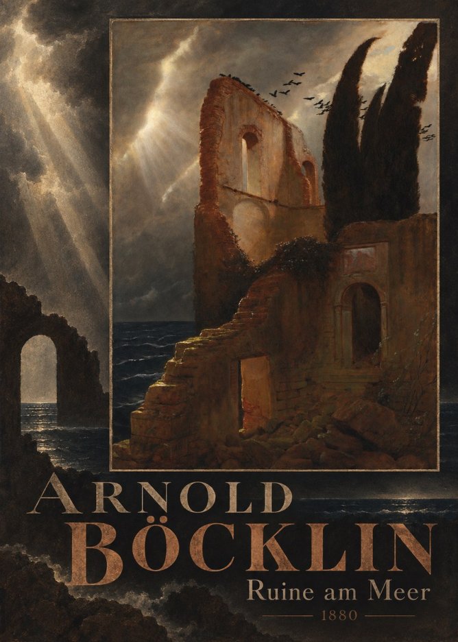 Arnold Böcklin Ruine Am Meer II No6 - Póster