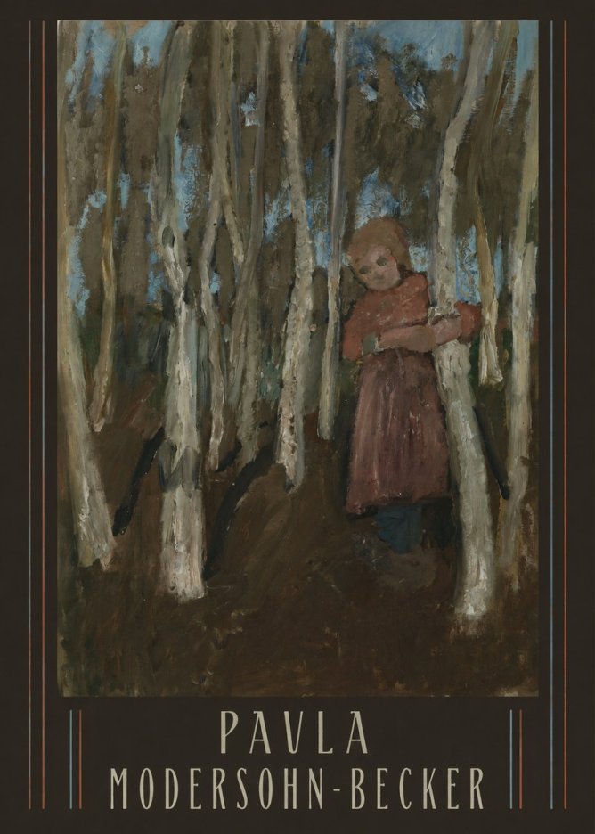 Paula Modersohn-Becker Girl in a Birch Forest No5 - Póster