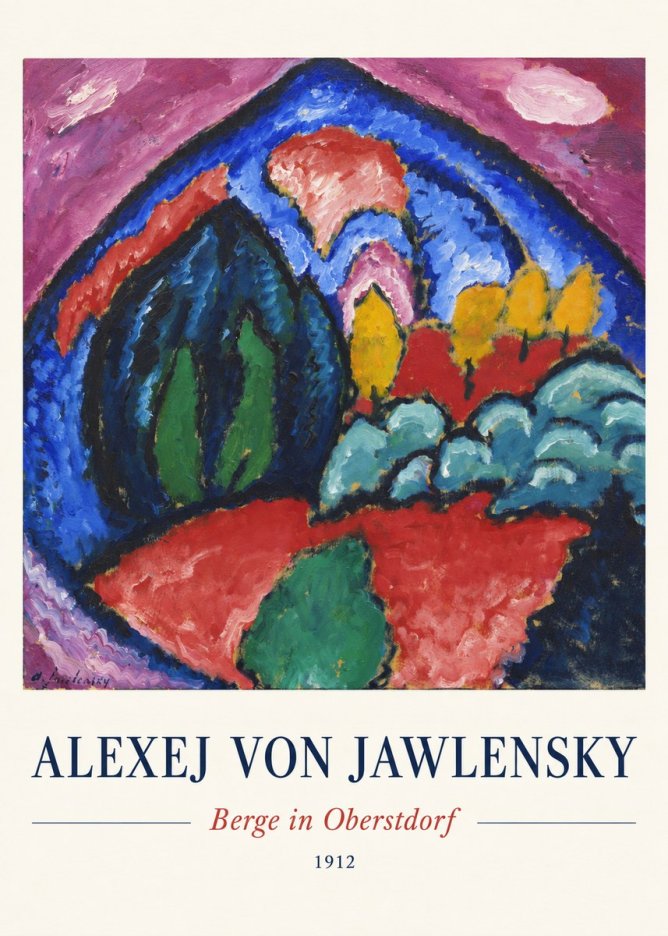 Alexej von Jawlensky Berge in Oberstdorf No3 - Póster