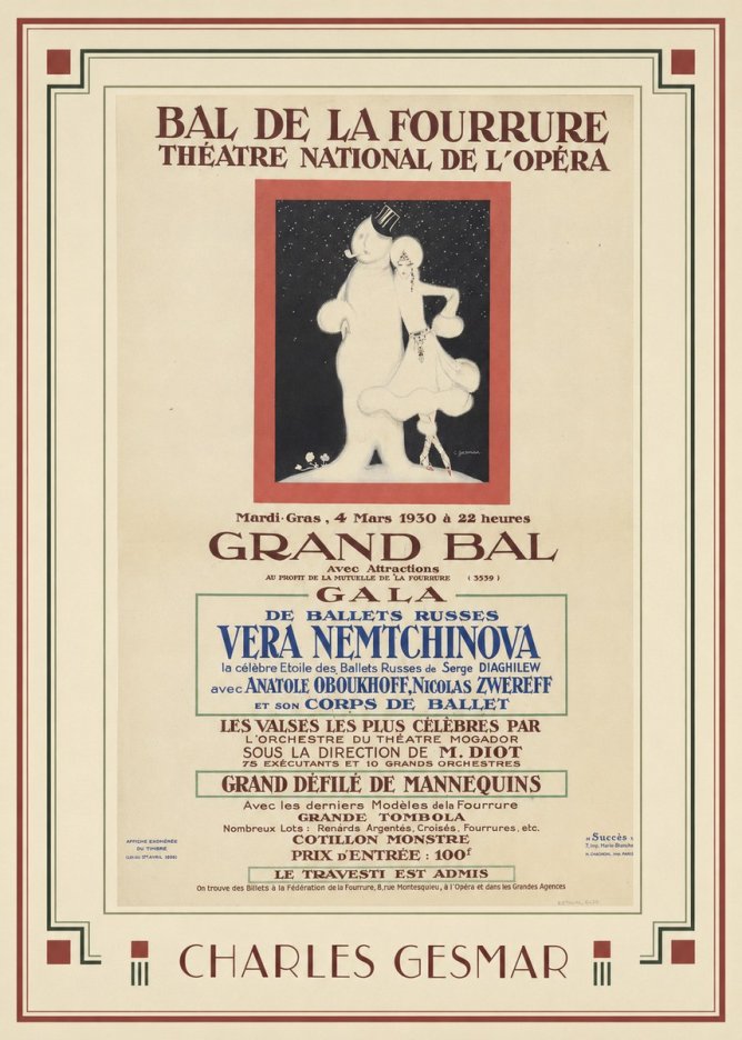 Charles Gesmar Bal De La Fourrure III No1 - Póster
