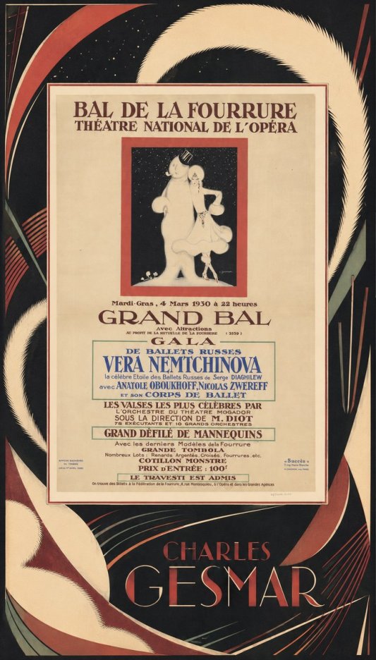 Charles Gesmar Bal De La Fourrure III No3 - Póster