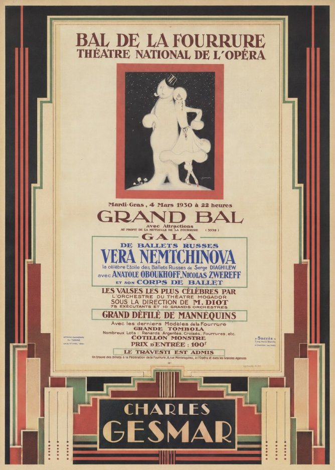 Charles Gesmar Bal De La Fourrure III No4 - Póster