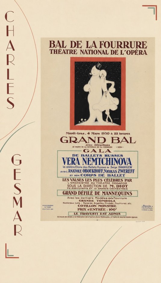 Charles Gesmar Bal De La Fourrure III No5 - Póster