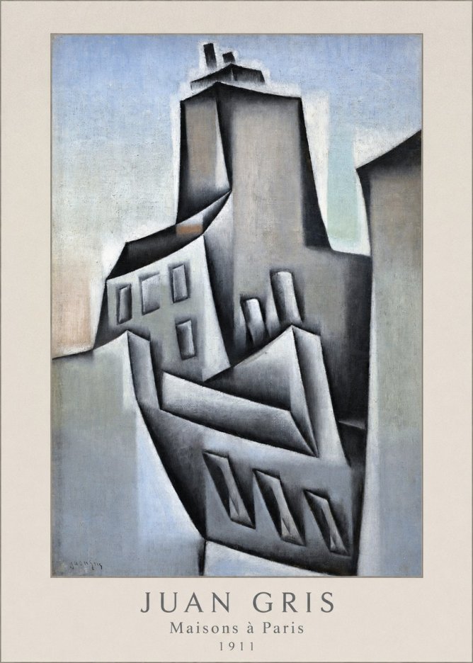 Juan Gris Maisons À Paris No4 - Póster