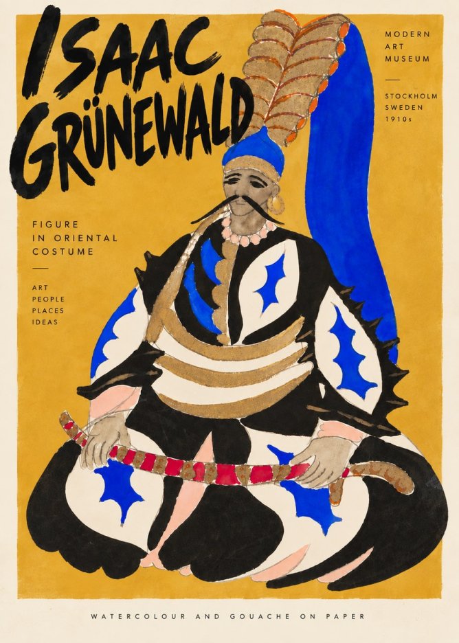 Isaac Grünewald Figure in Oriental Costume No5 - Póster