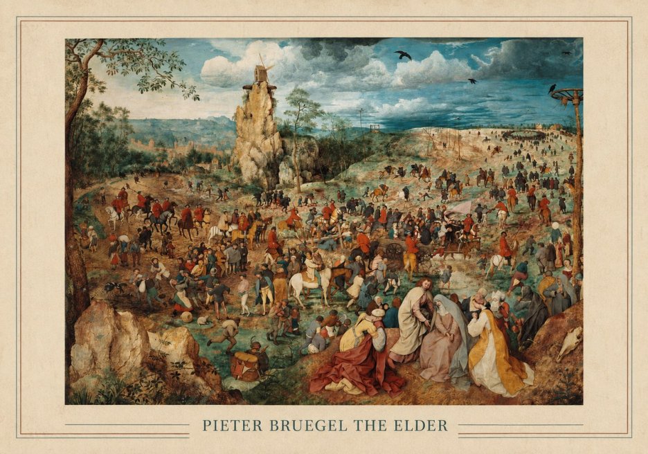 Pieter Bruegel The Procession to Calvary No3 - Póster