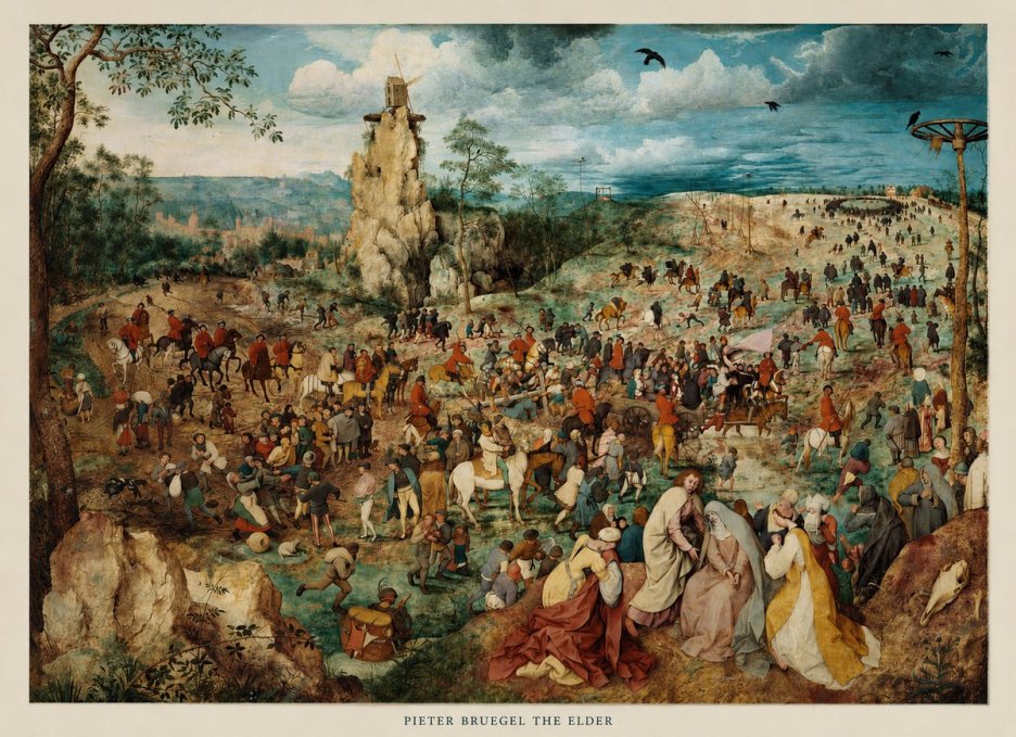 Pieter Bruegel The Procession to Calvary No6 - Póster