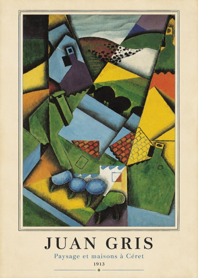 Juan Gris Paysage Et Maisons À Céret No4 - Póster