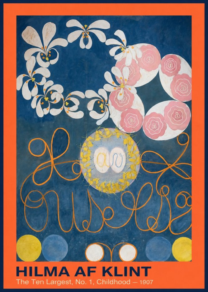 Hilma af Klint The Ten Largest, No. 1, Childhood I No2 - Póster