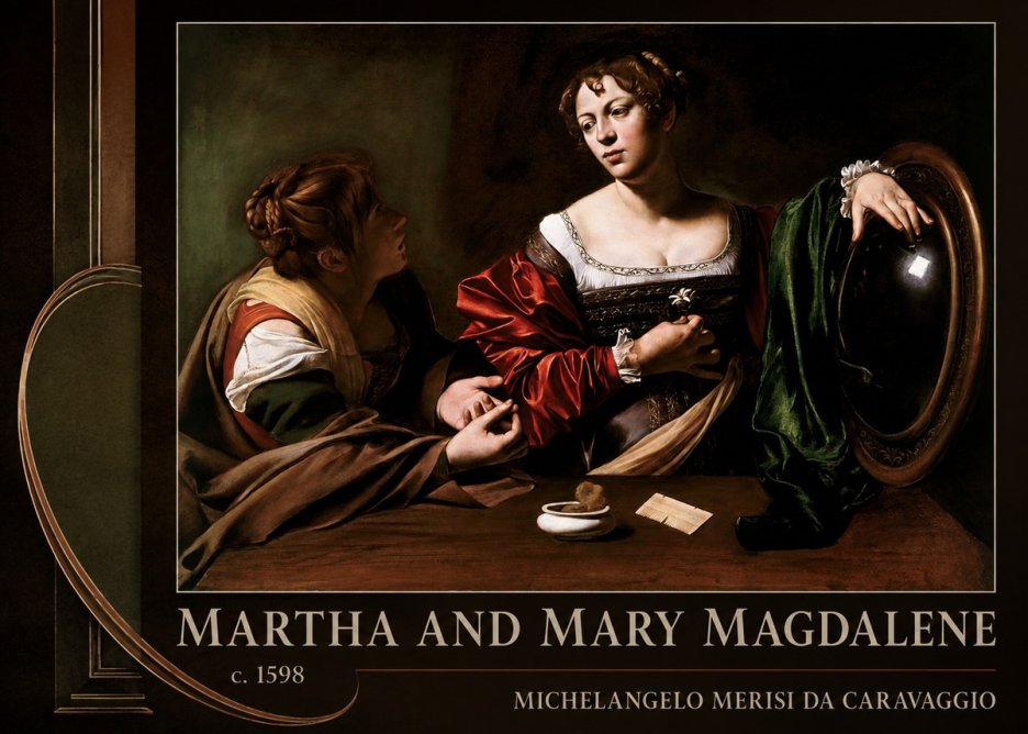 Michelangelo Merisi da Caravaggio Martha and Mary Magdalene No2 - Póster