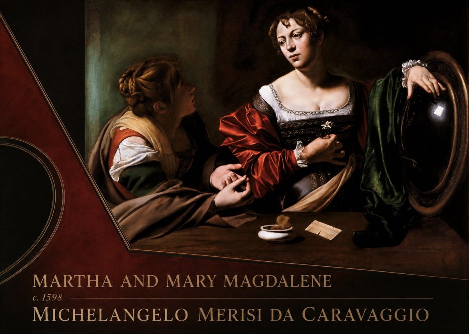 Michelangelo Merisi da Caravaggio Martha and Mary Magdalene No4 - Póster