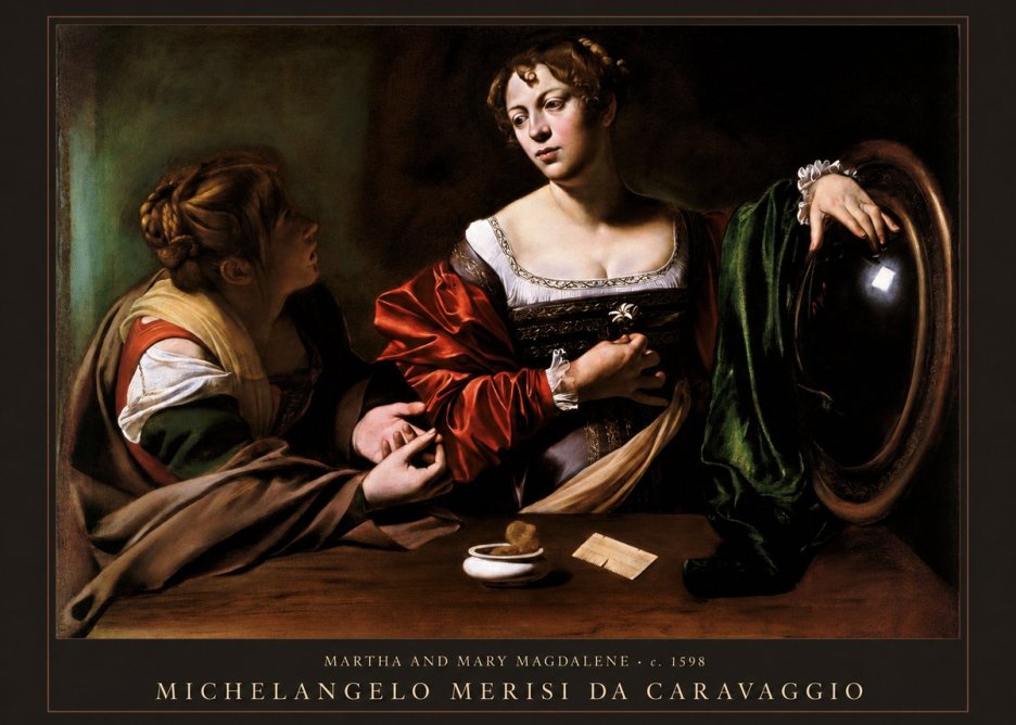 Michelangelo Merisi da Caravaggio Martha and Mary Magdalene No5 - Póster